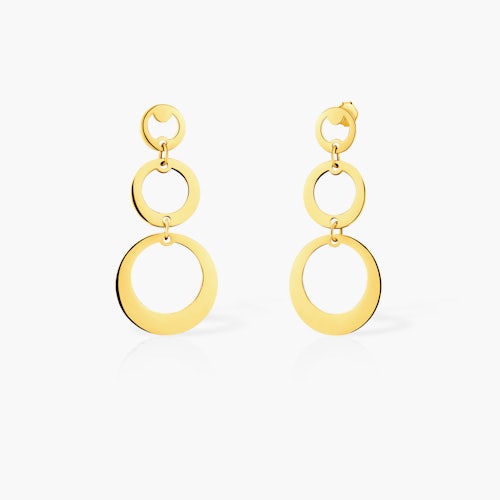 Kolczyki koła Savicki: srebrne pozłacane